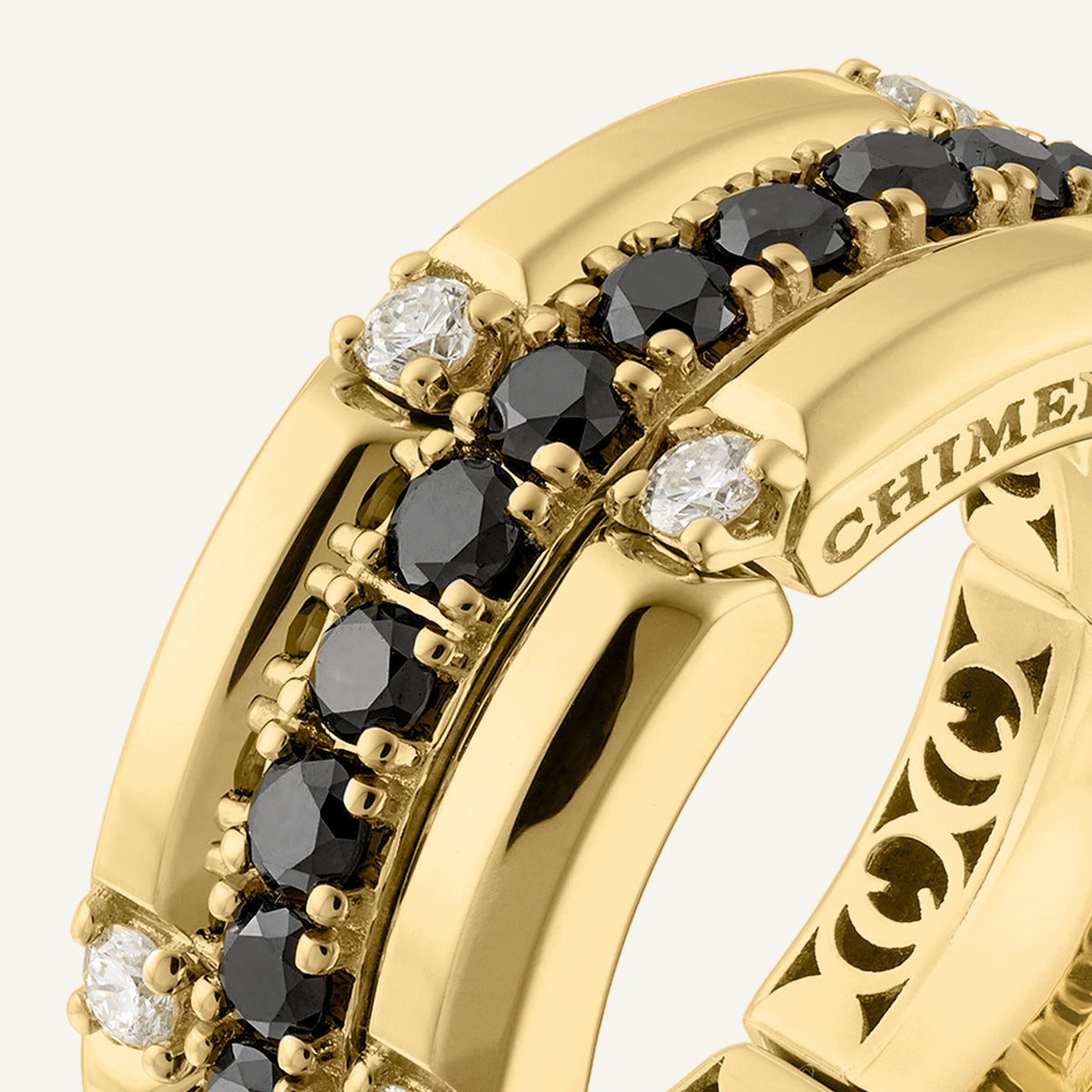 Gold ring with diamonds and colored gemstones