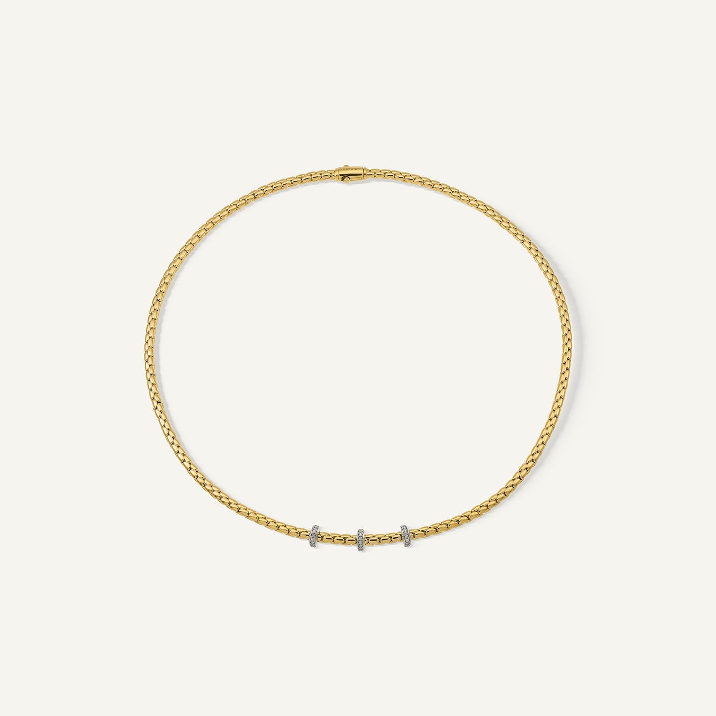 Girocollo elastico in oro e diamanti
