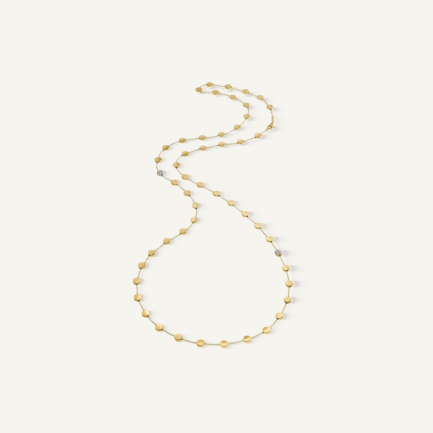Gold necklace with diamonds
