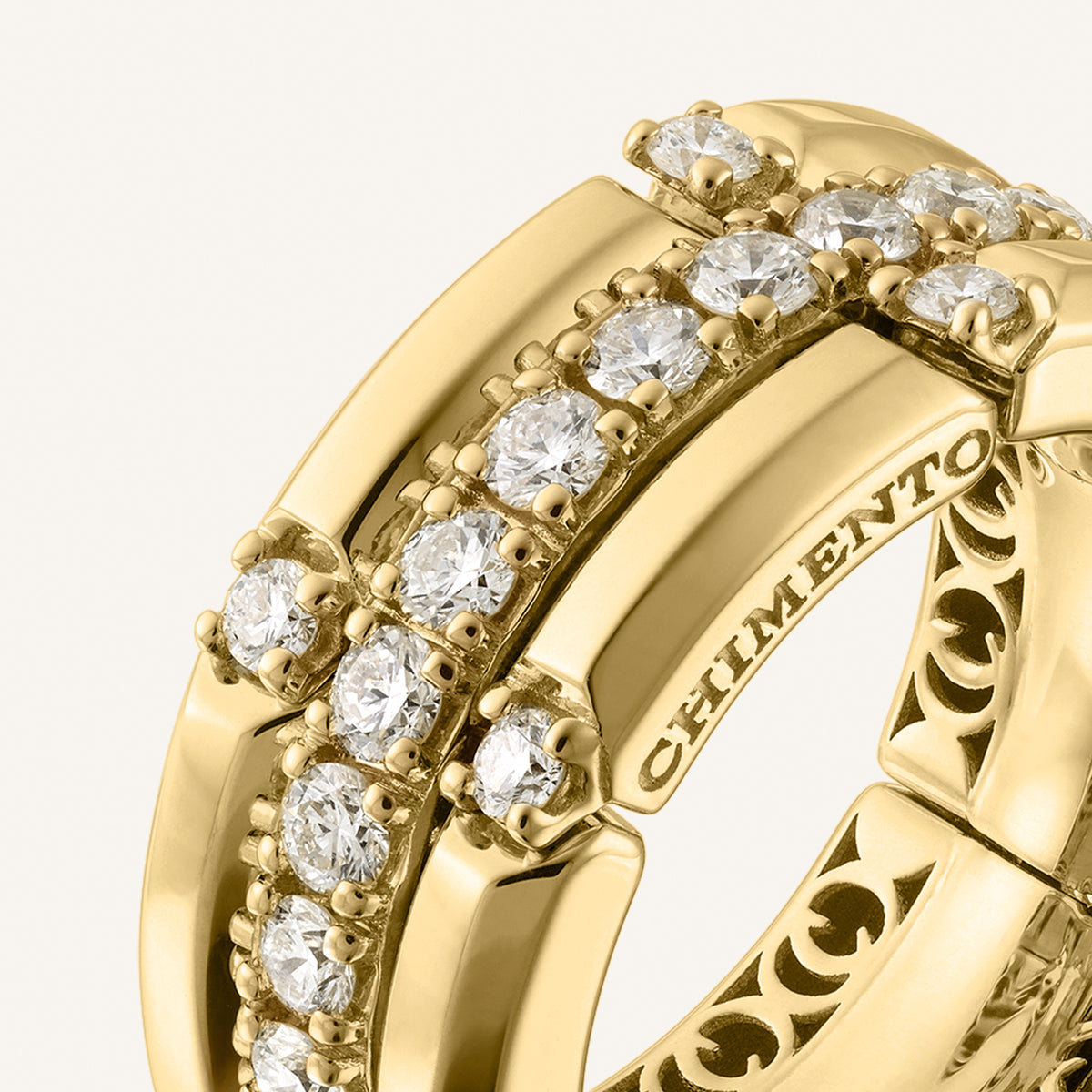 Gold ring with diamonds and colored gemstones