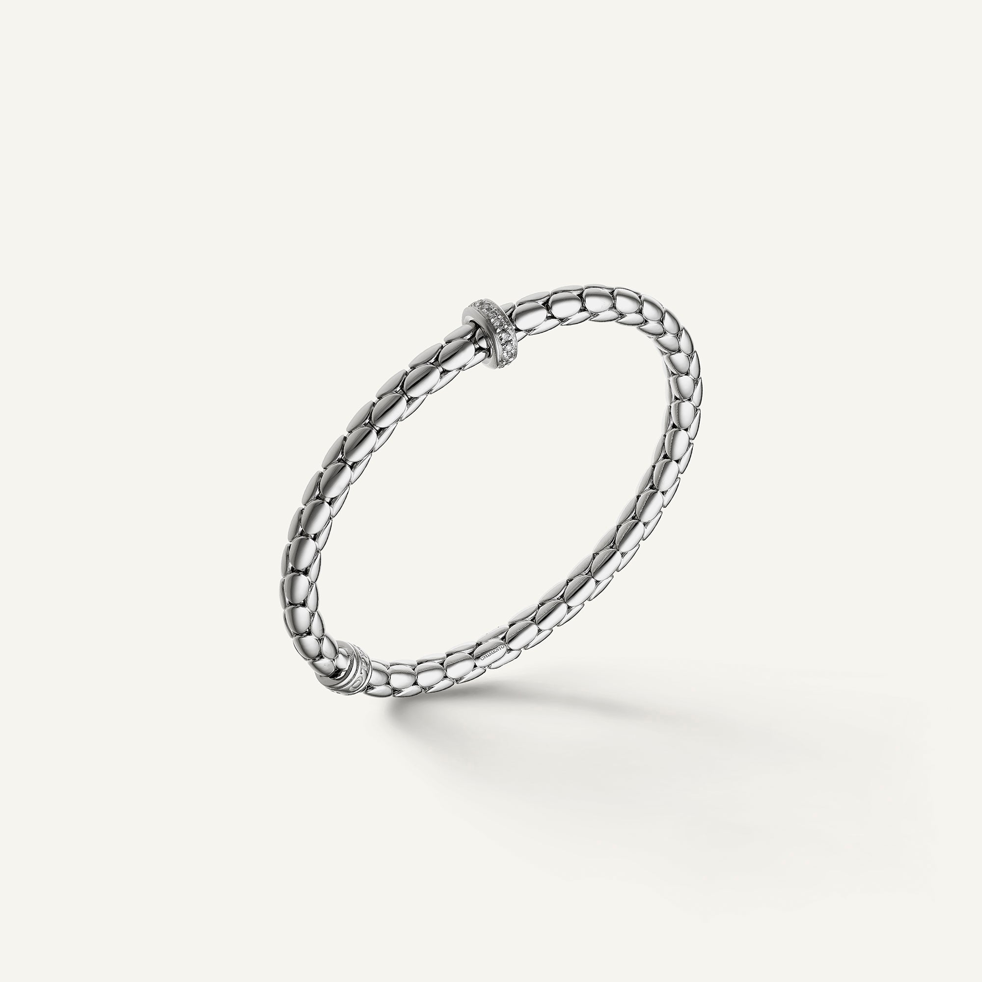 Bracciale flessibile in oro e diamanti