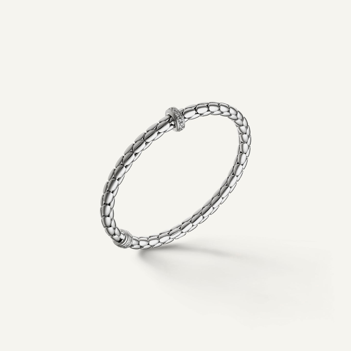 Bracciale flessibile in oro e diamanti