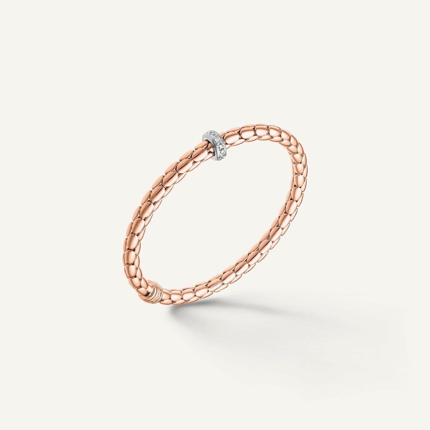 Bracciale flessibile in oro e diamanti