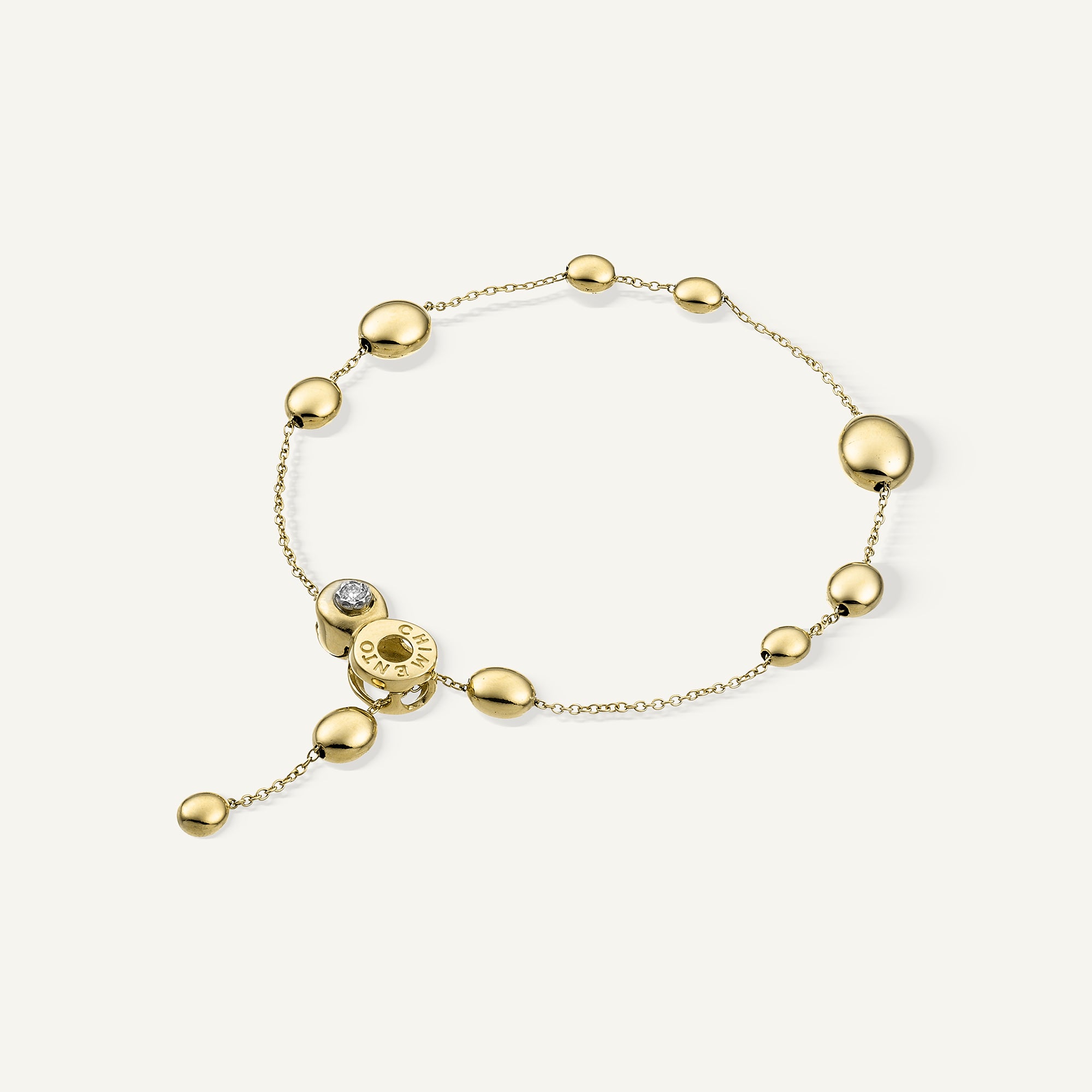 Gold bracelet with diamonds