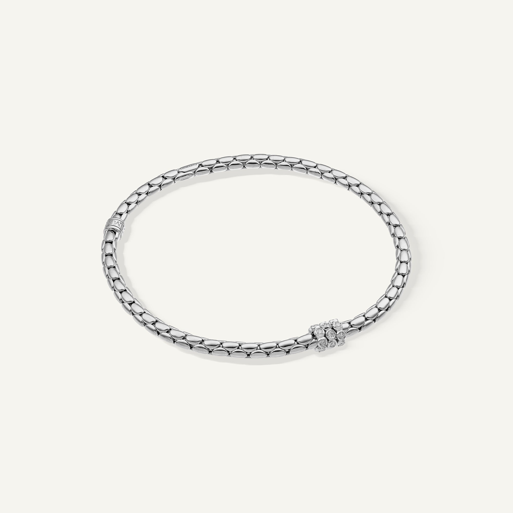 Bracciale flessibile in oro e diamanti