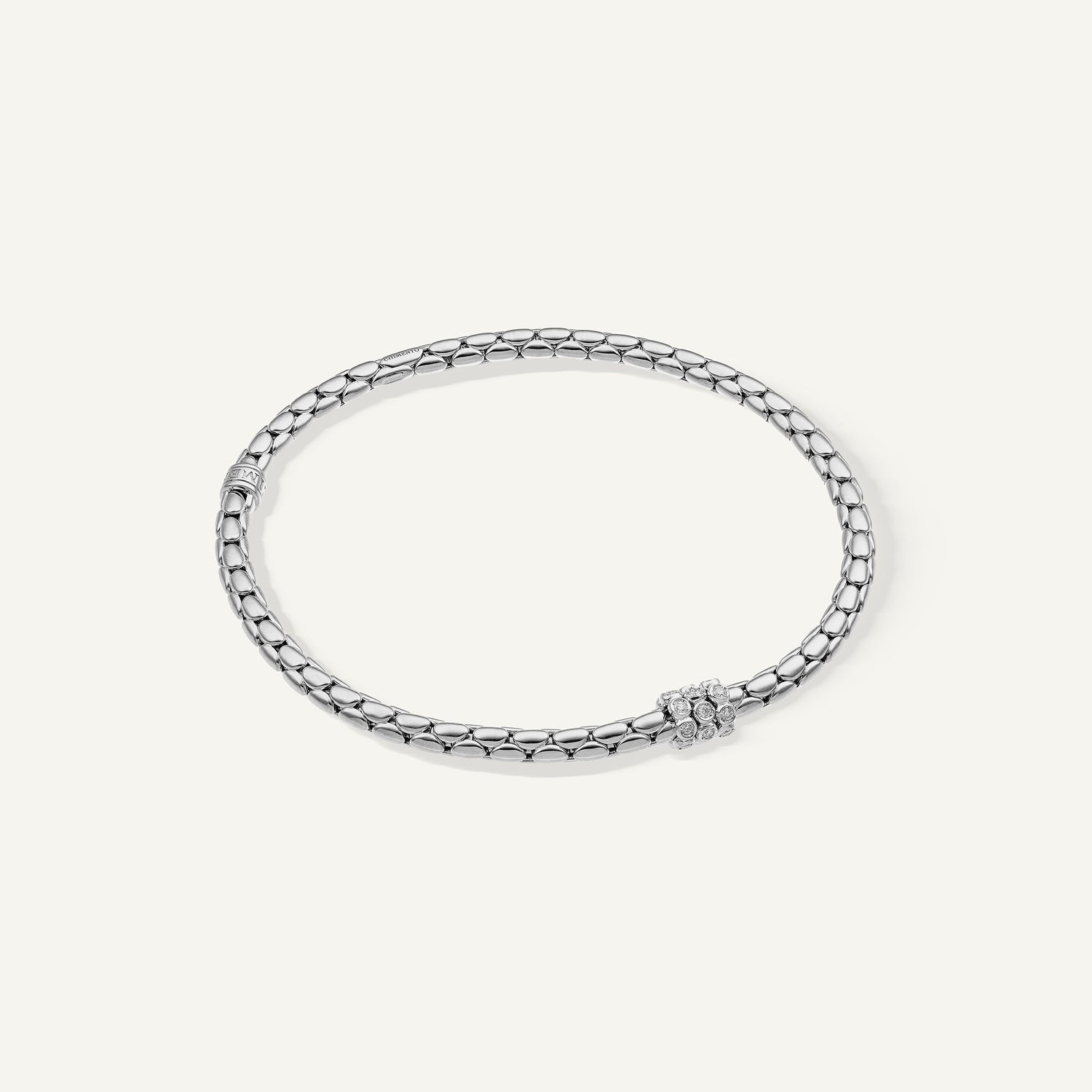 Bracciale flessibile in oro e diamanti