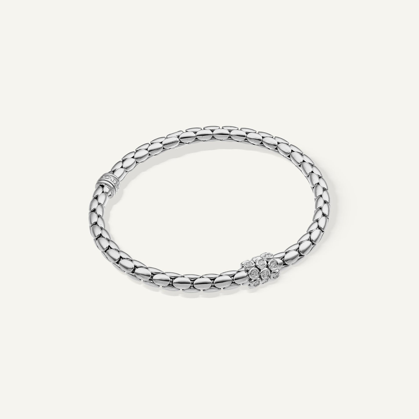 Bracciale flessibile in oro e diamanti