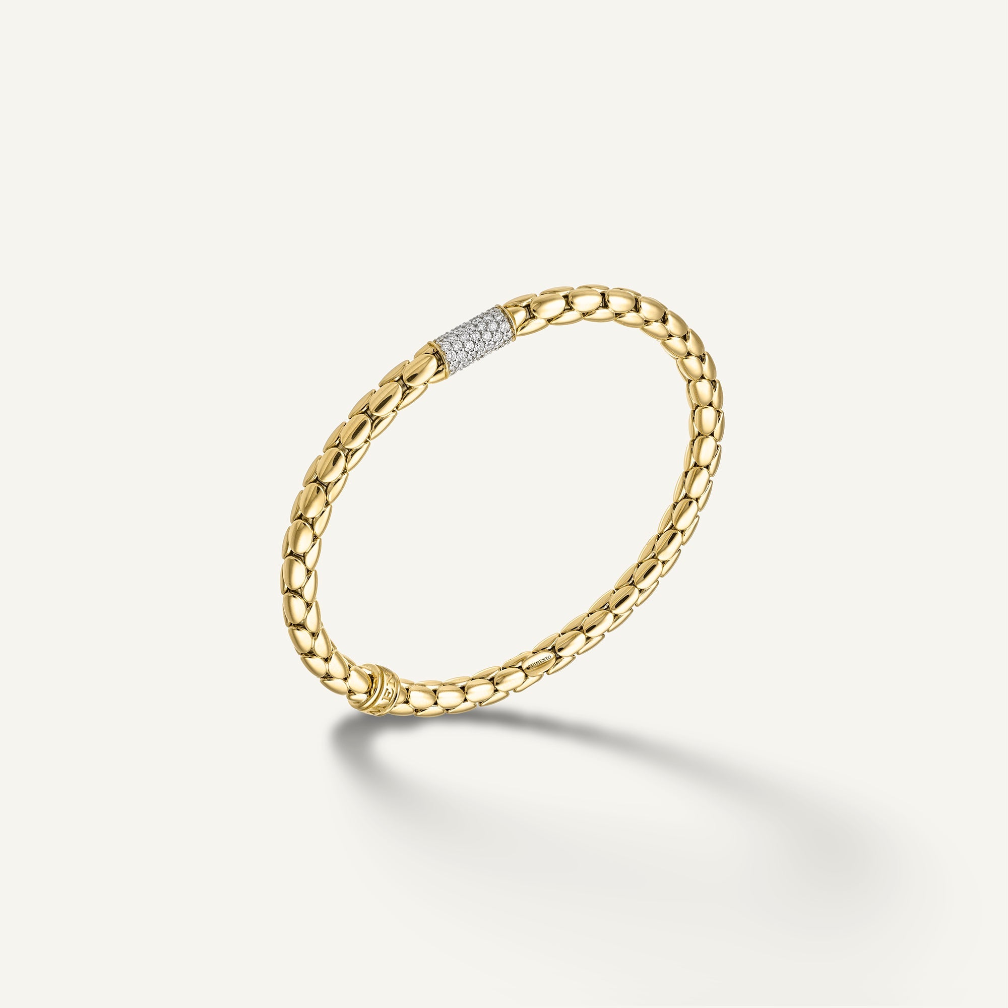 Gold bracelet with diamonds