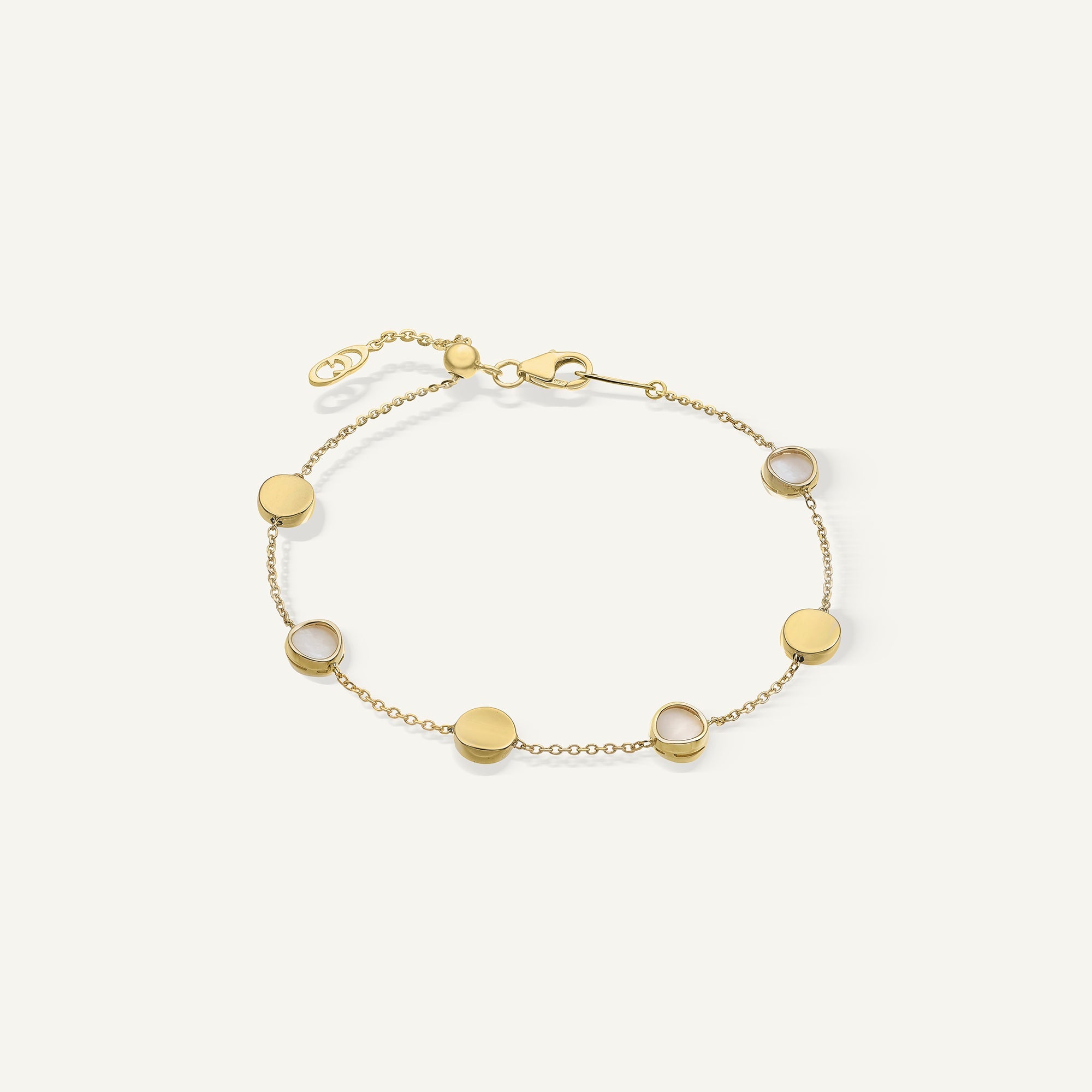 Bracciale in oro con madreperla