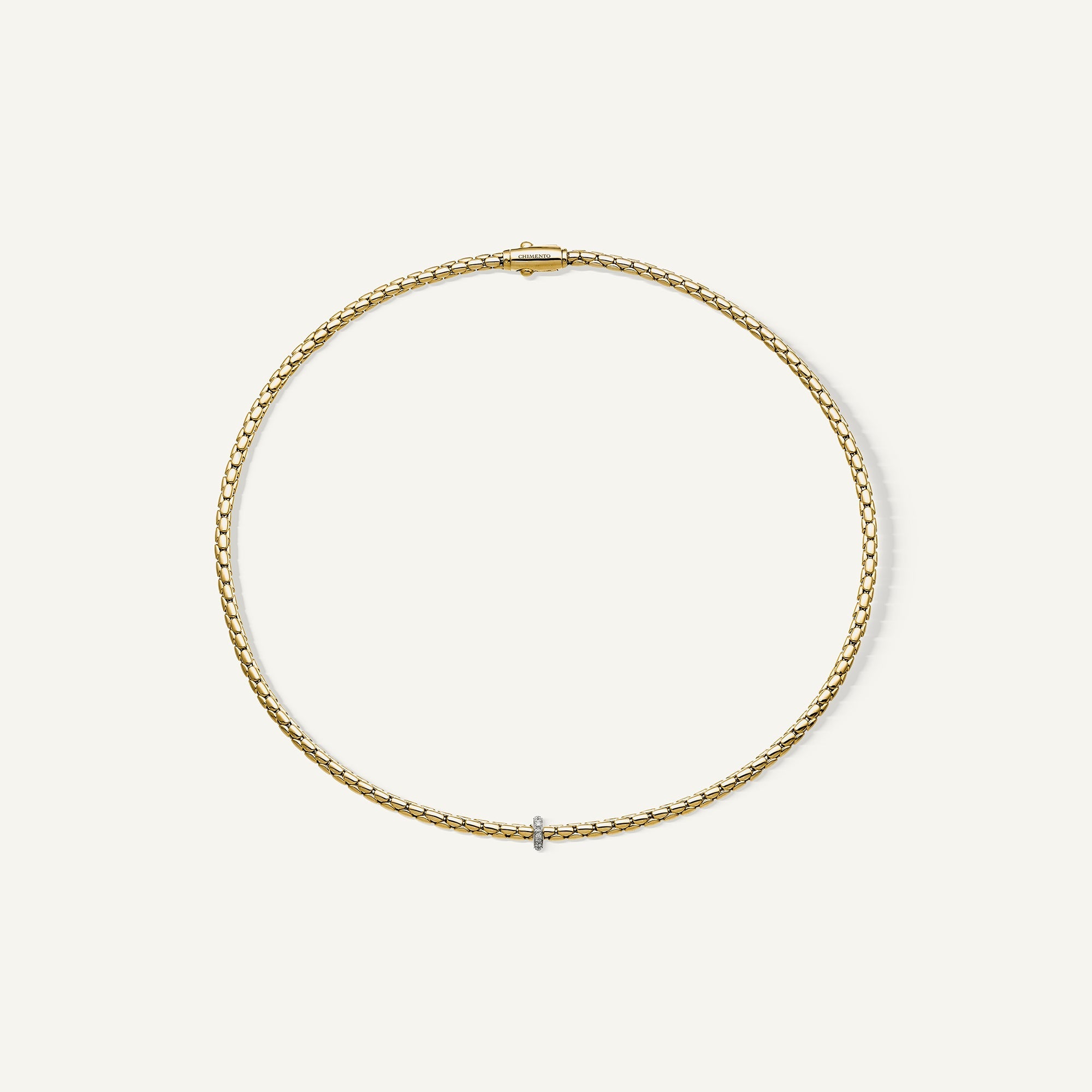 Girocollo elastico in oro e diamanti