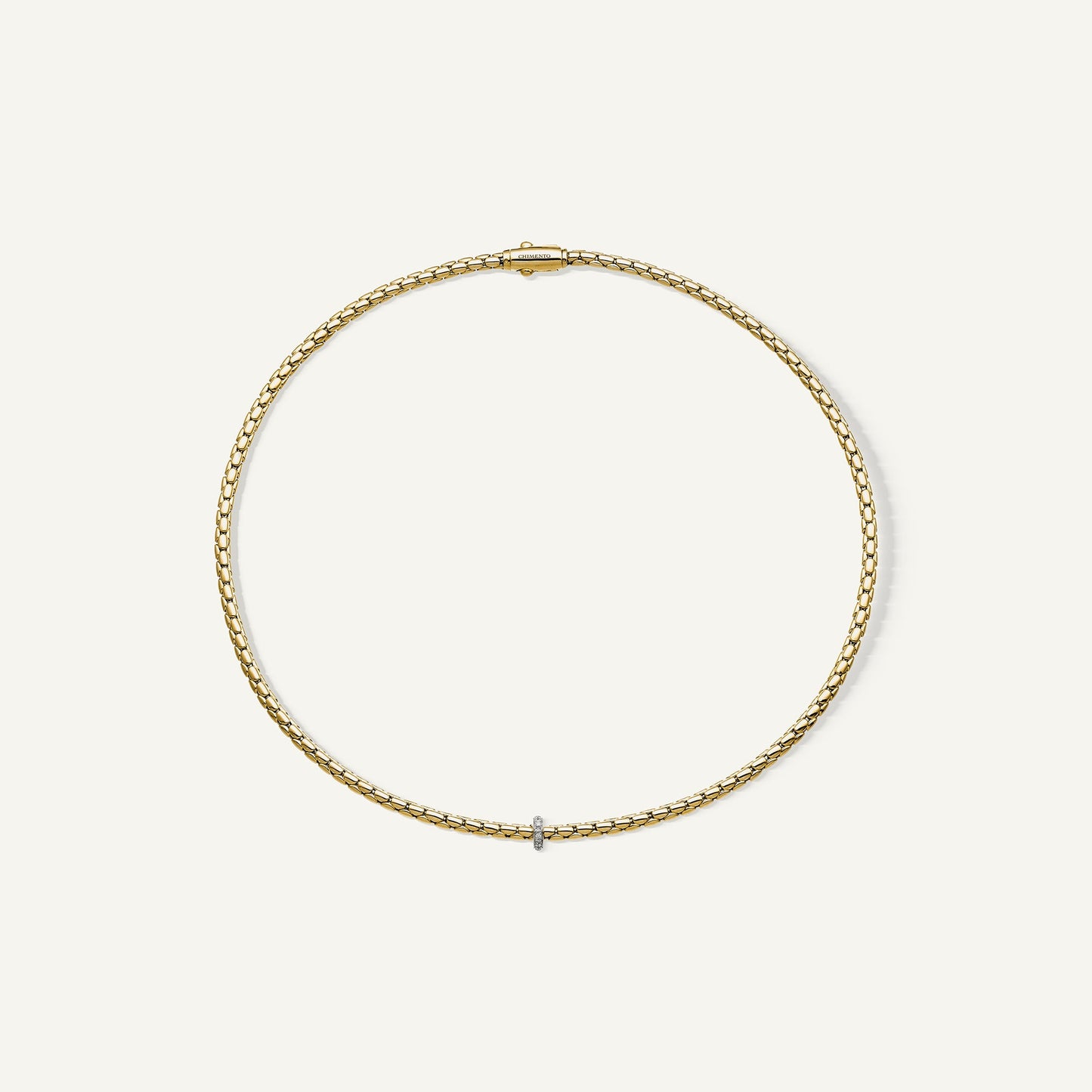 Girocollo elastico in oro e diamanti