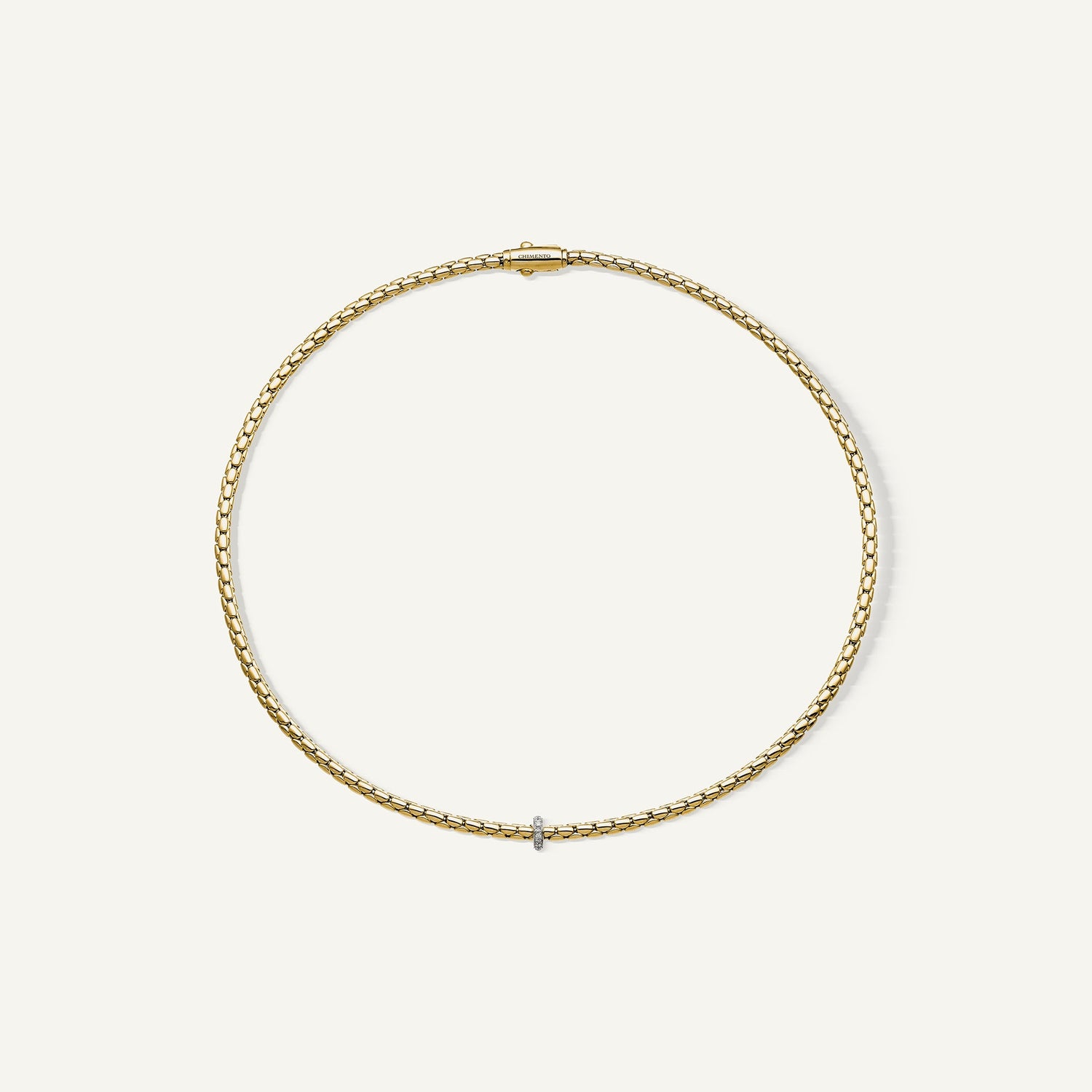Girocollo elastico in oro e diamanti
