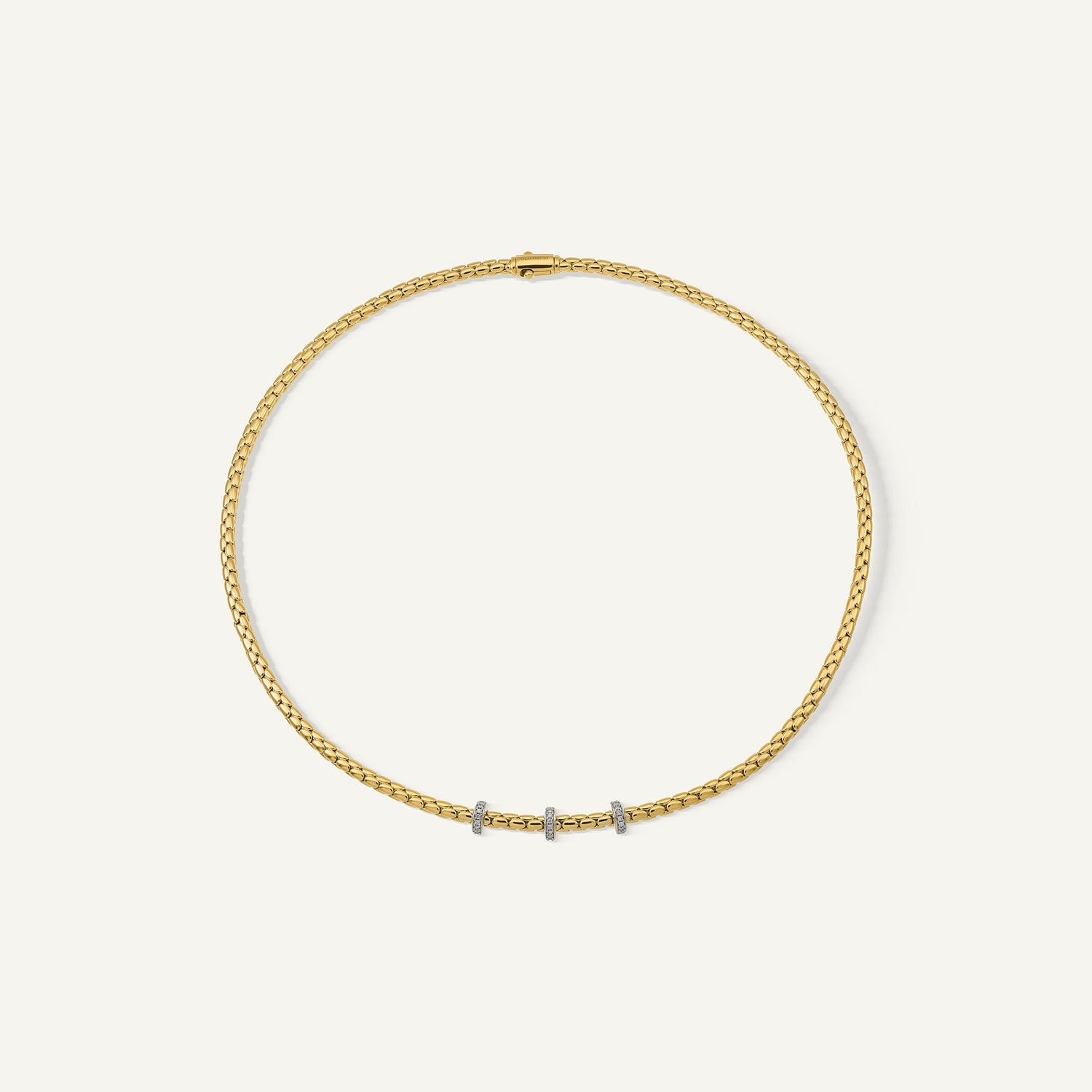 Girocollo elastico in oro e diamanti