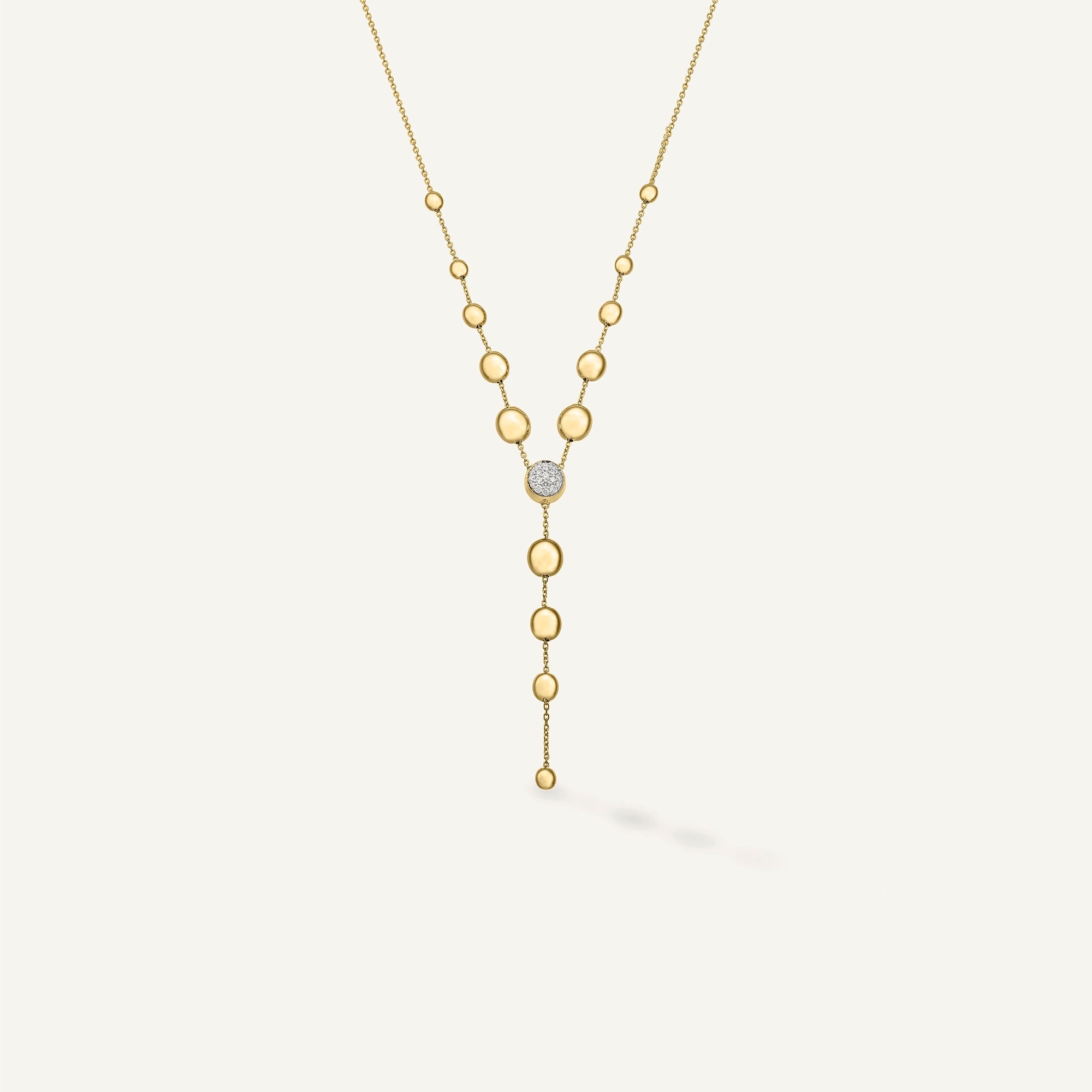 Gold necklace with diamonds