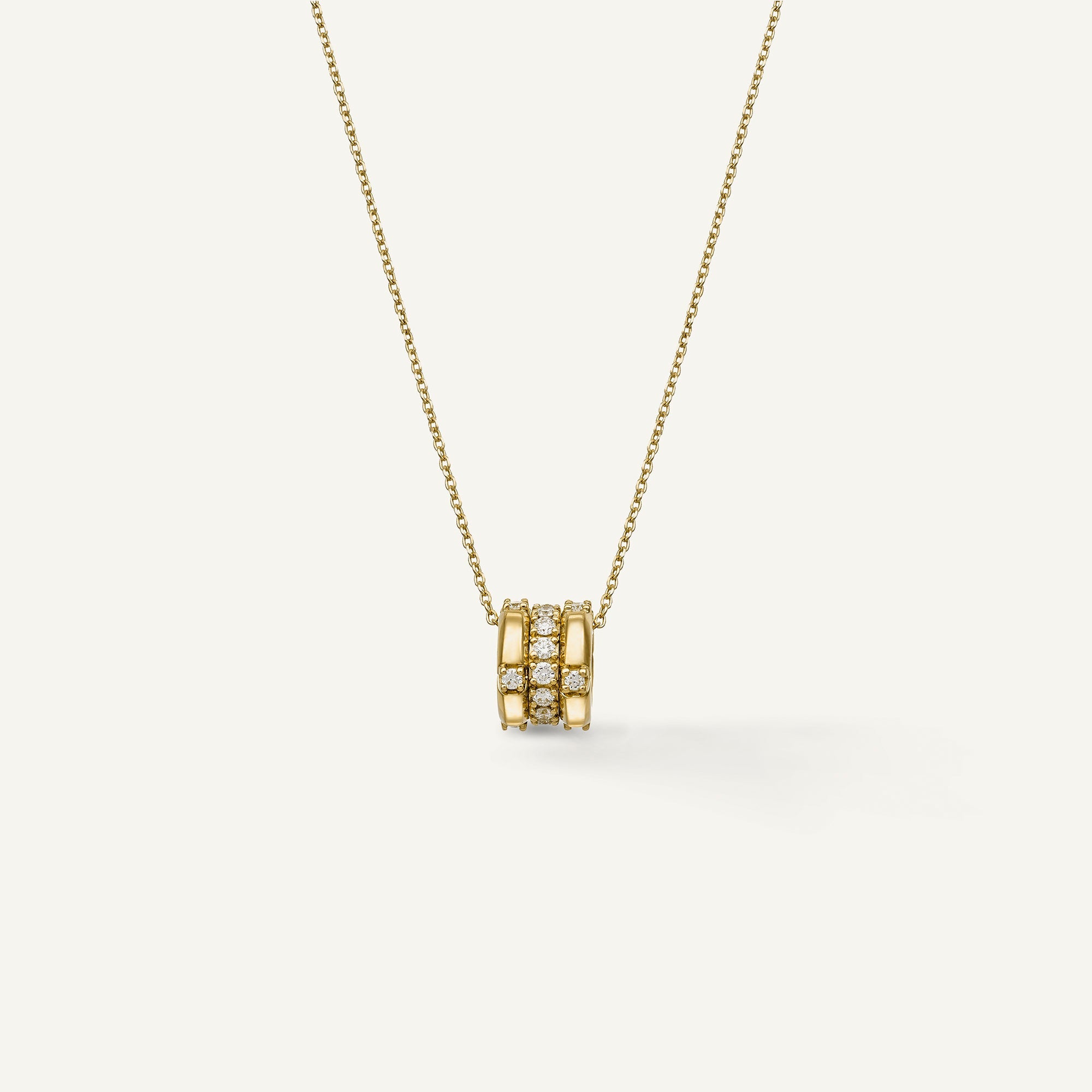 Collana in oro con diamanti e gemme colorate