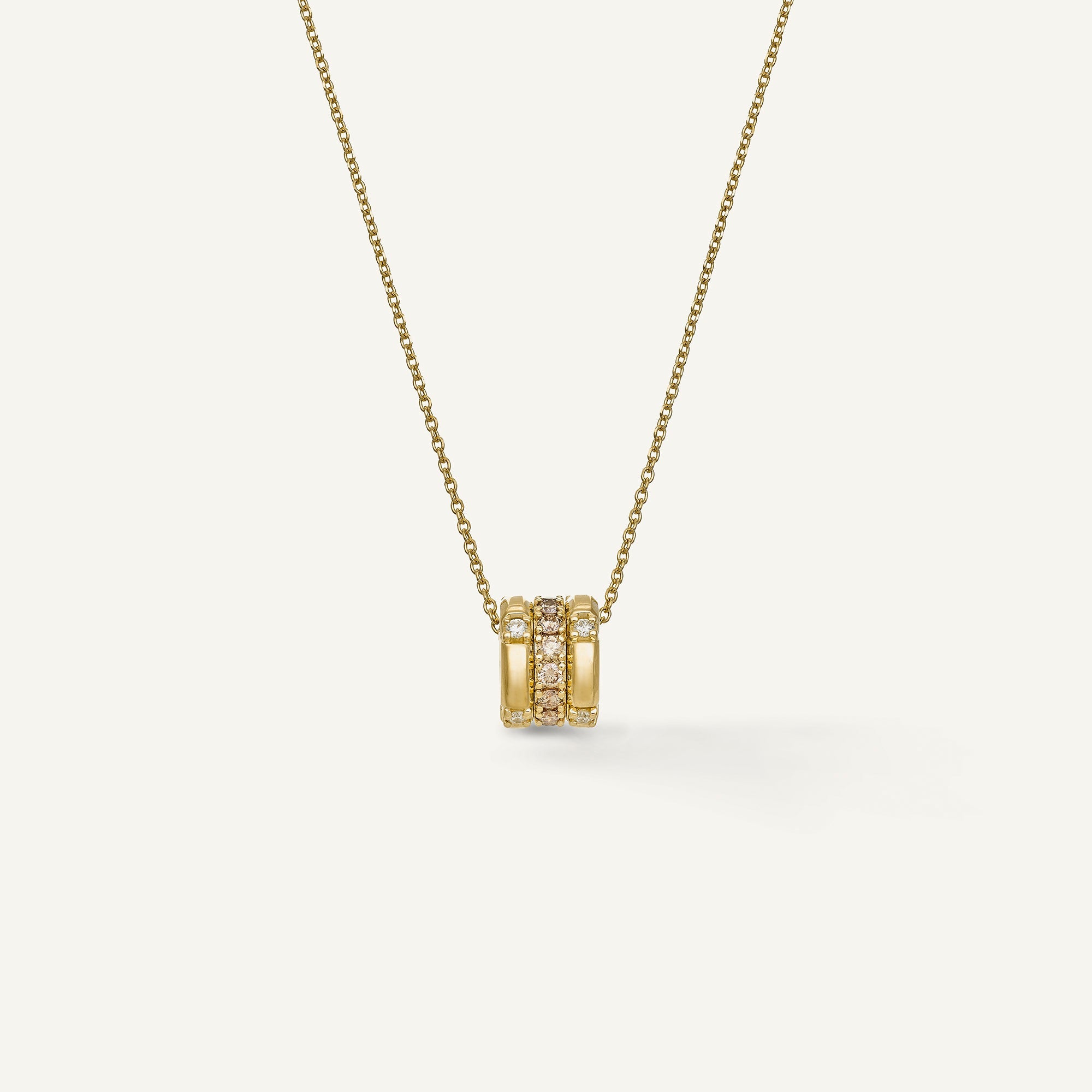 Collana in oro con diamanti e gemme colorate