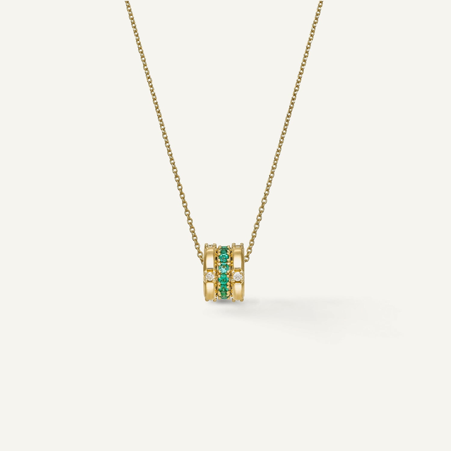 Collana in oro con diamanti e gemme colorate