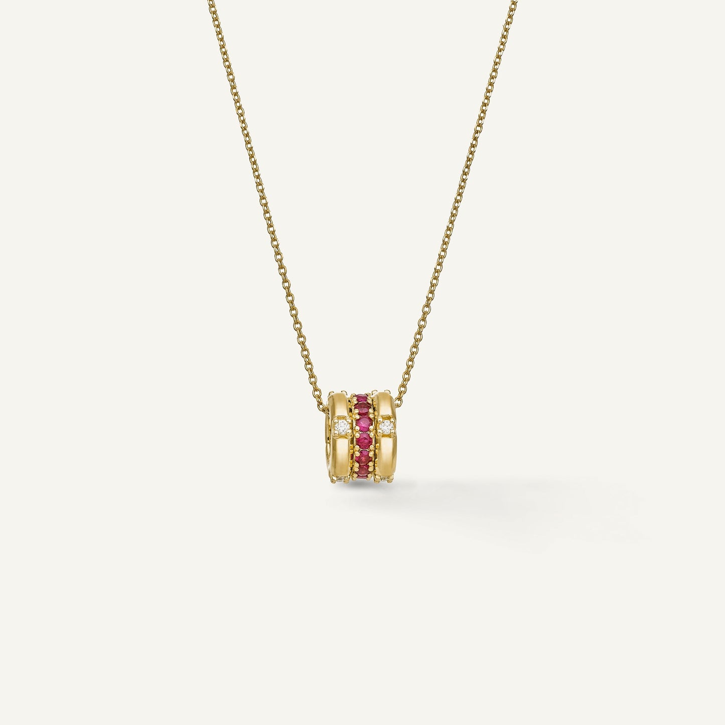 Collana in oro con diamanti e gemme colorate