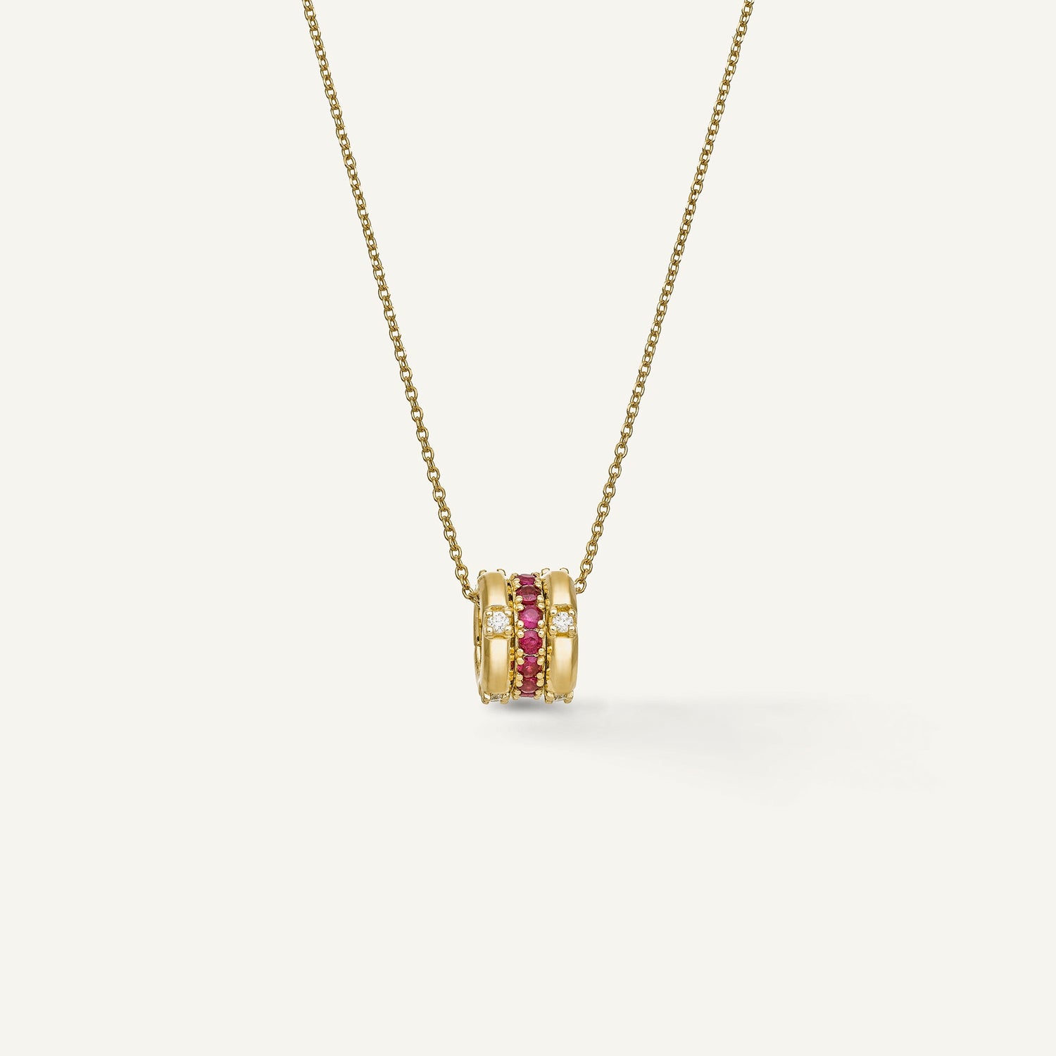 Collana in oro con diamanti e gemme colorate
