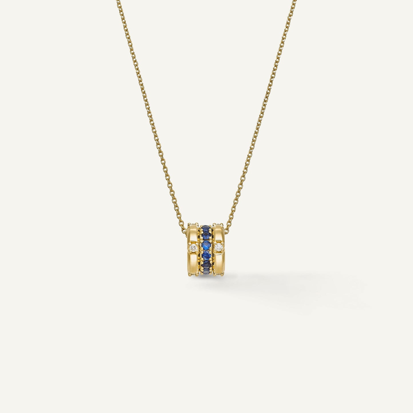 Collana in oro con diamanti e gemme colorate