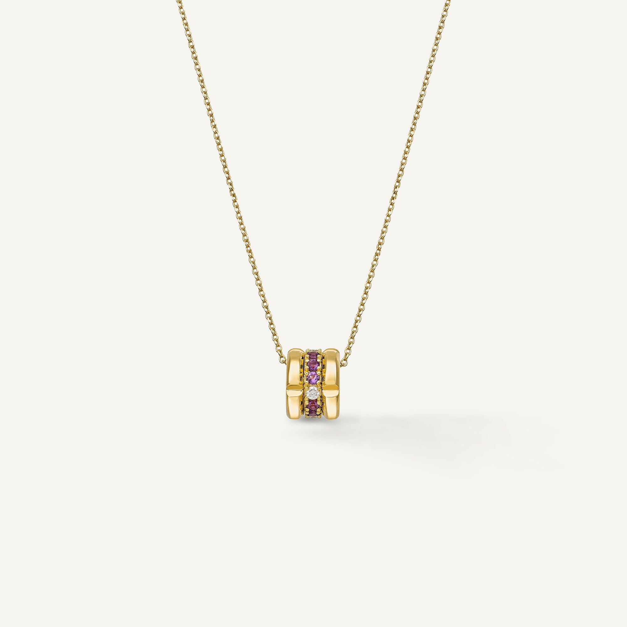 Collana in oro con diamanti e gemme colorate