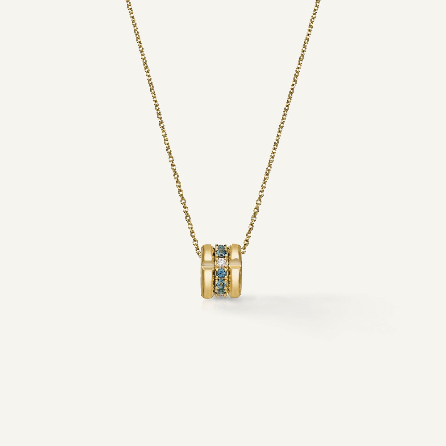 Collana in oro con diamanti e gemme colorate