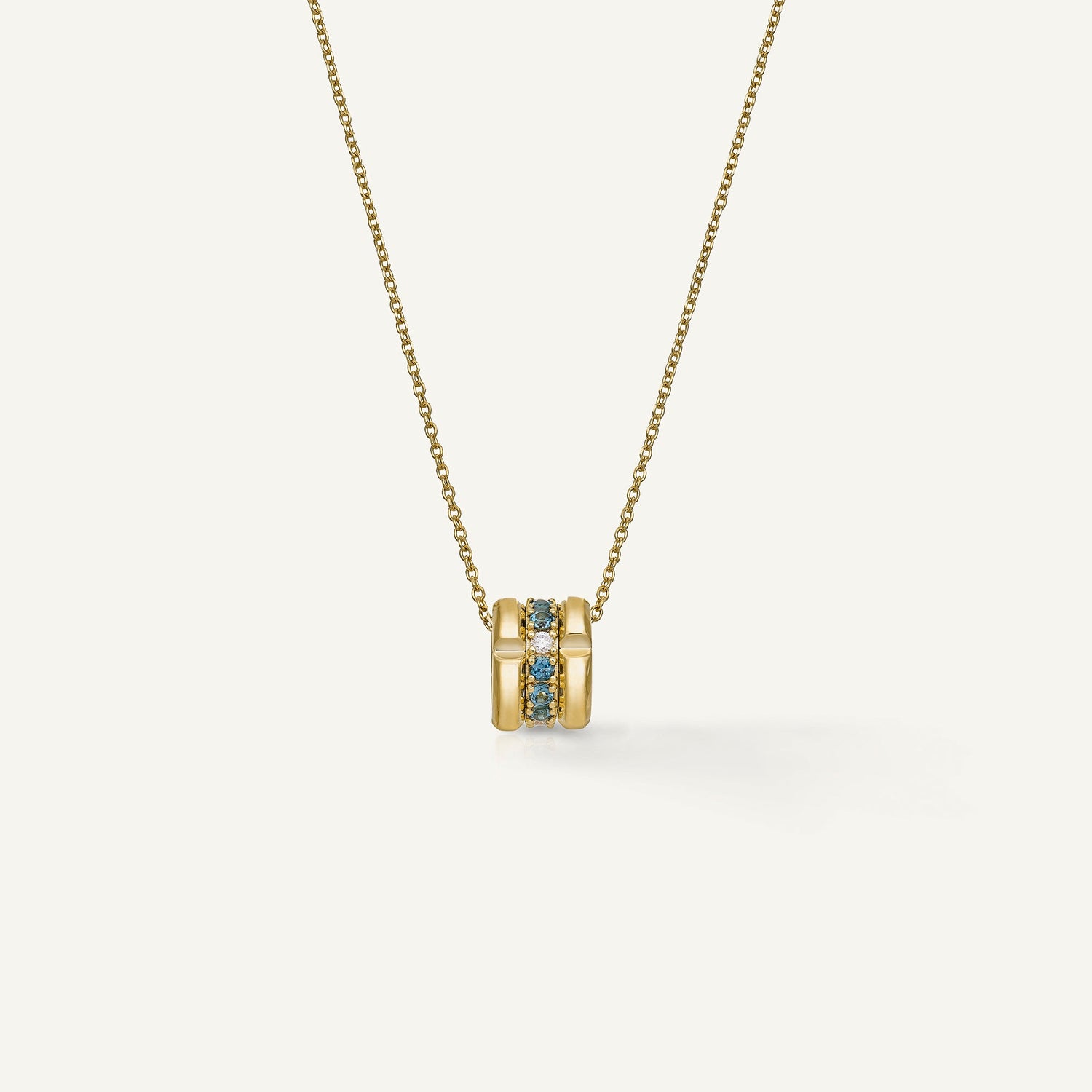 Collana in oro con diamanti e gemme colorate