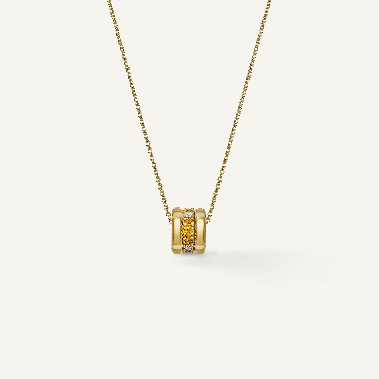 Collana in oro con diamanti e gemme colorate