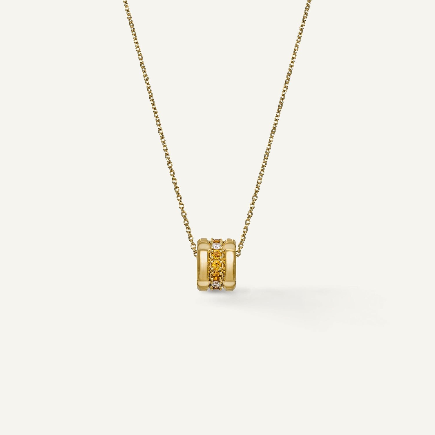 Collana in oro con diamanti e gemme colorate
