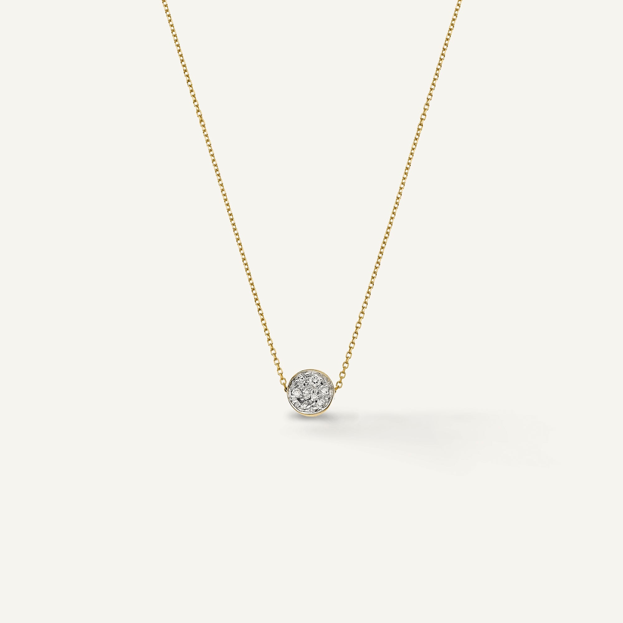 Gold necklace with diamonds