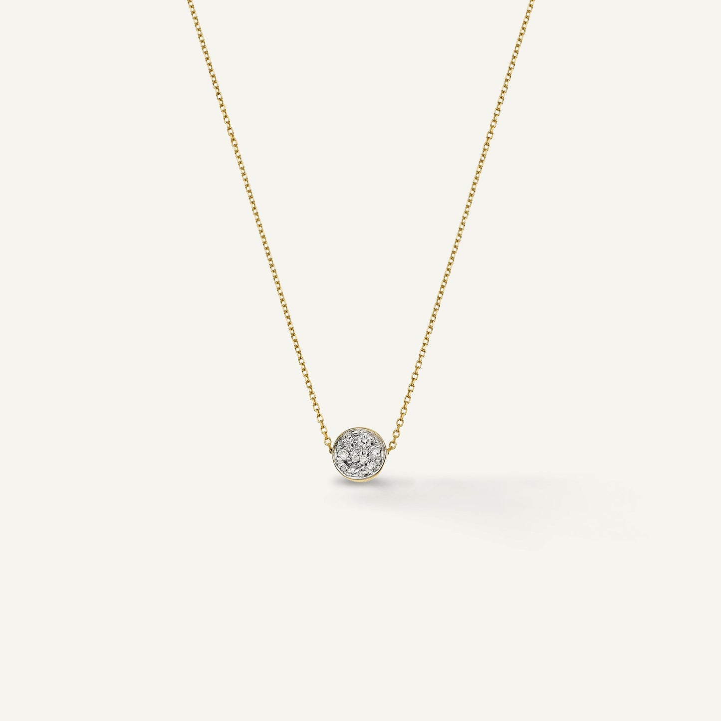 Gold necklace with diamonds