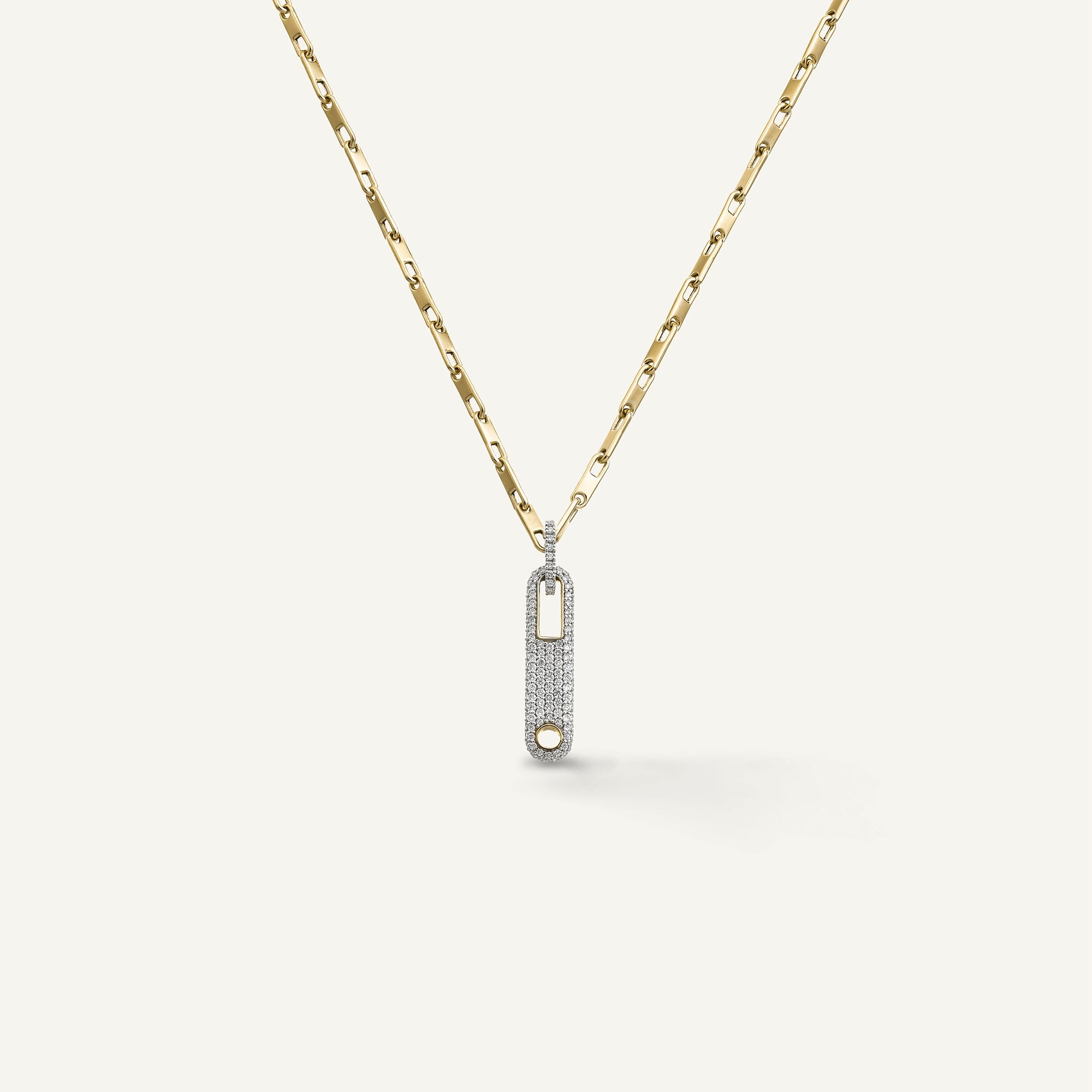 Gold necklace with diamonds