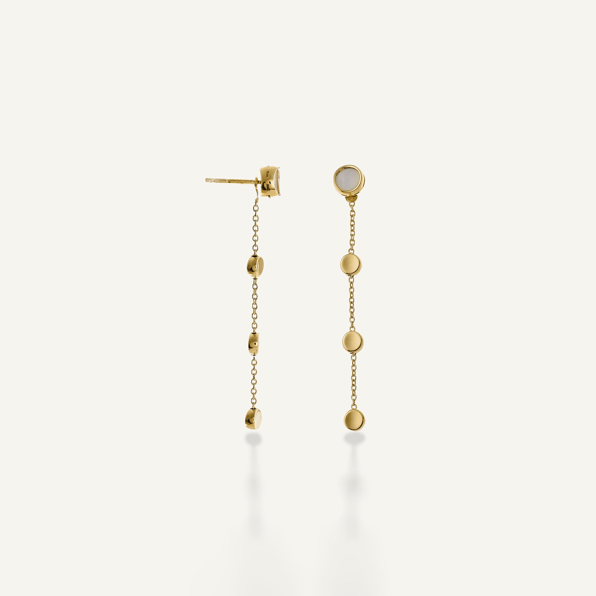 Orecchini in oro con madreperla