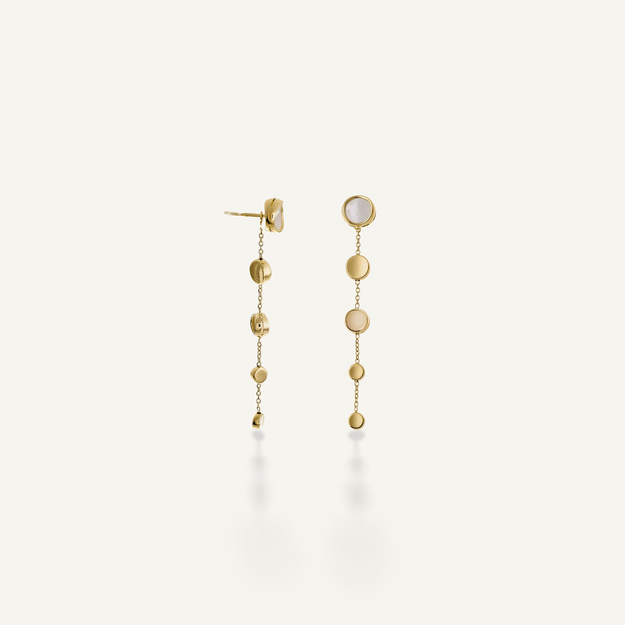 Orecchini in oro con madreperla